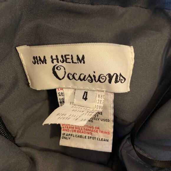 Vintage Jim Hjelm Occasions Strapless Rosette Tulle Party Dress Size 4 - Picture 8 of 8